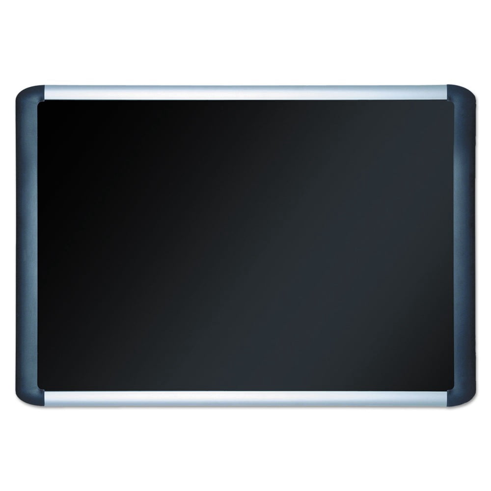 MasterVision MVI050301 SoftTouch 48 in. x 36 in. Aluminum Frame Fabric Surface Bulletin Board - Black