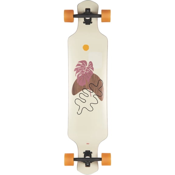 Globe Skateboards Geminon 40 Rock Walnut / Monstera Longboard Complete Skateboard - 9.25" x 40"