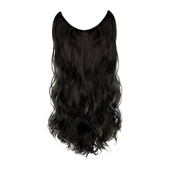 Long Curly Hair Extensions, Women's Clip-On Natural Shine Wig, Soft Heat Resistant Fibers, Secure and Comfortable Fit, Voluminous Hair