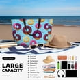 thumbnail image 5 of Wukai Donuts Print Zipper Bag,large Beach Tote Bag,Waterproof Sandproof Bag,Grocery and Picnic Tote Travel Bag, 5 of 5