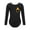 Black Round Neck, variant on Kaerm Kids Girls Gymnastics Leotard Long Sleeve Tumbling Outfit One-Piece Dancewear Bodysuits Round Neck 130
