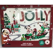 Disney Parks Holiday Mickey and Friends Christmas Train Light Up Sign New Box