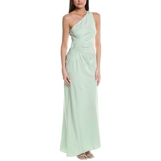 green emerald velvet dress ALC Aries Satin Pleated Maxi Dress main image 0