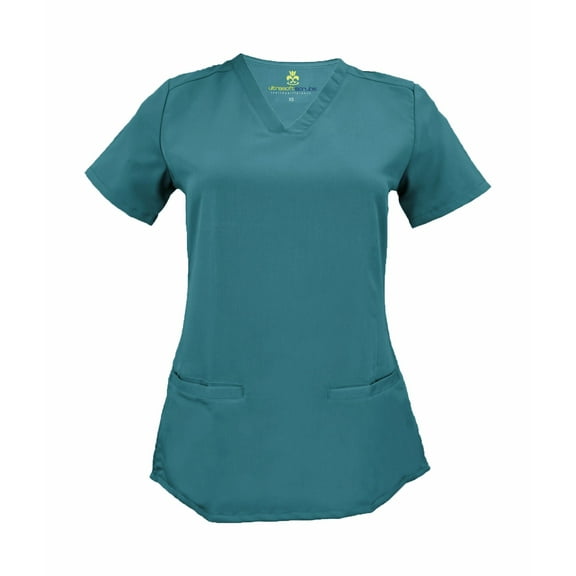 Natural Uniforms Junior Fit Super Soft Scrub Top, Medical Scrub Top, Premium Womans Junior Fit 2 Pocket 8119