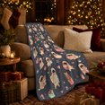 thumbnail image 3 of Pugs with Hearts Presents and Cute Outfits, Cheerful Graphic Style for Dog Lovers, Party Puppy Pattern and Birthday Gift, Cozy Flannel Blanket for Playroom and Bedroom, Home Decor, 3 of 9