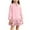 #212-Pink, variant on hengsof Girls Uniform Shirt Dress Long Sleeve Button Ruffle Hem Dress 1-10 Years