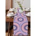 thumbnail image 3 of Table Runner Abstract Flower Table Decoration for Kitchen Dinning Indian Purple Floral Table Decoration for Indoor Outdoor Party Wedding Decor 13x72inch, 3 of 7