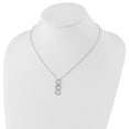 thumbnail image 4 of Auriga 925 Sterling Silver 1.3 mm Rhodium-Plated Diamond and Ruby Necklace for Women 20", 4 of 6