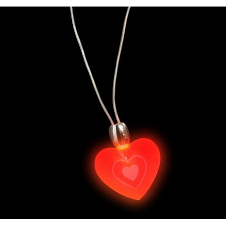 14 FLASHING HEART NECKLACE, Case of 288
