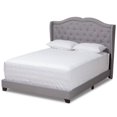 thumbnail image 1 of Bowery Hill Fabric Tufted Full Bed in Grey, 1 of 8
