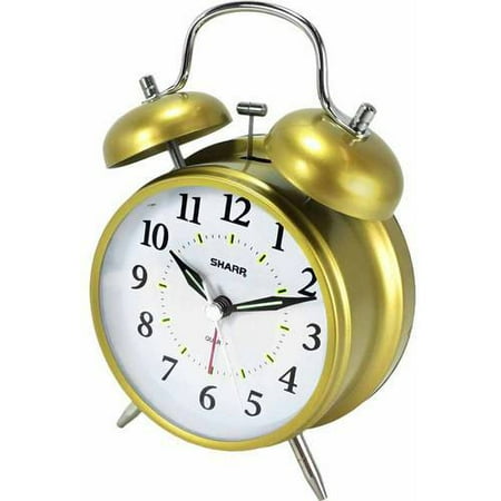 Sharp Quartz Analog Twin Bell Alarm Clock