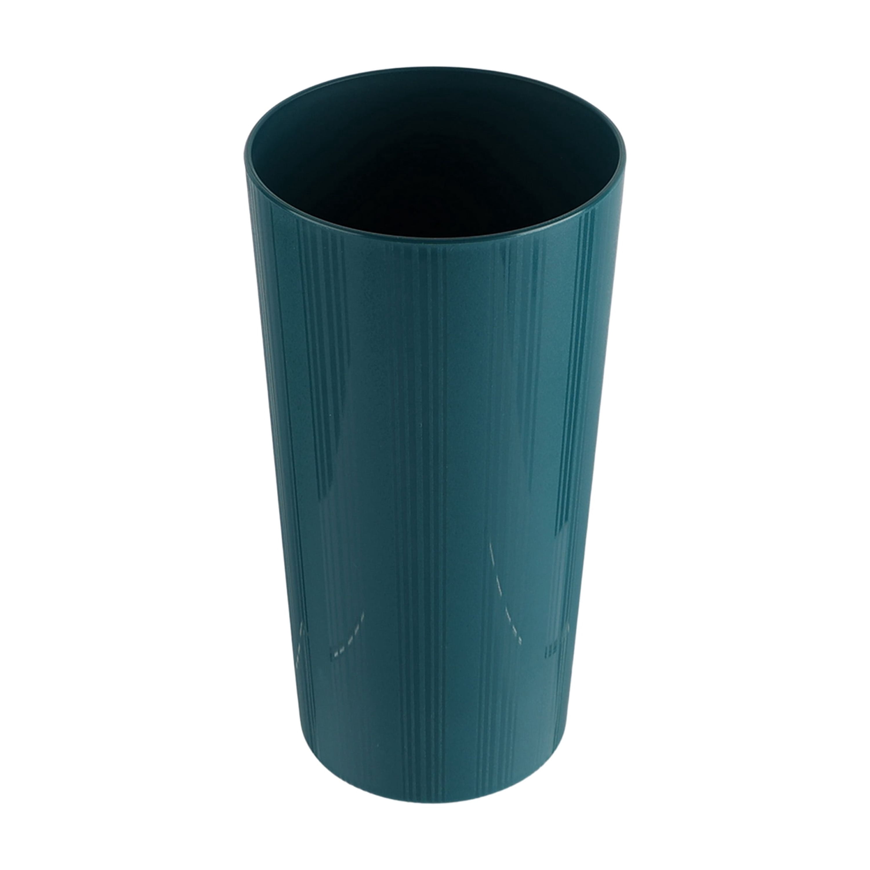 Assiette ronde en plastique bleu Mainstays, avec motif à rayures gravées, 26,7 cm (10,5 pouces)