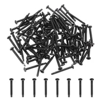 Uxcell 120Pcs M4.2 x 38mm Pan Head Self Tapping Screws for Metal, Black
