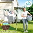 thumbnail image 5 of Qunbio Outdoor Clothes Drying Rack, 197 ft Heavy Duty Umbrella Clothesline, Adjustable Height Collapsible Umbrella Drying Rack for Backyard Camping, 5 of 9