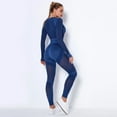 thumbnail image 2 of Conjunto de 2 piezas de mallas y pantalones de manga larga para Yoga sin costuras, traje deportivo para mujer, ropa deportiva para correr, entrenamiento, gimnasio, conjuntos de Fitness, 2 of 5