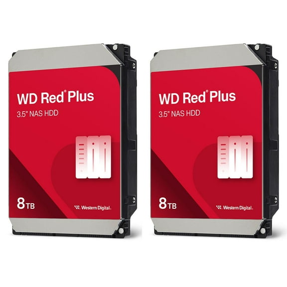 WD Red Plus 8TB 3.5" SATA III Internal NAS Hard Drive, 256 MB Cache