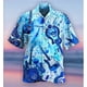 thumbnail image 2 of Camisas hawaianas divertidas de verano para hombres, blusas estampadas con música y guitarra, ropa de moda informal, blusas de rock and roll con cuello grande, 2 of 5