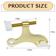 thumbnail image 4 of WellMade 4 Pack Adjustable Hinge Pin Door Stoppers, Heavy Doorstops for Top of Door,   Satin Brass  with  Rubber Bumper Tips, WellMade, 4 of 8