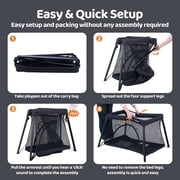 Pamo Babe Travel Playard for Toddler, Lightweight Portable Baby Playpen for Travel