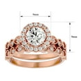 thumbnail image 5 of SuperJeweler 1 1/2 Carat Halo Diamond Bridal Set In 14 Karat Rose Gold For Women, 5 of 6