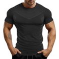 thumbnail image 1 of Tight Fitting Sports And Fitness Short Sleeved Round Neck T-Shirt2XL, 1 of 5
