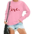 thumbnail image 4 of yievot Women Valentine's Day Sweatshirts Heart Graphic Crew Neck Pullover Long Sleeve Casual Shirts Tops, 4 of 8