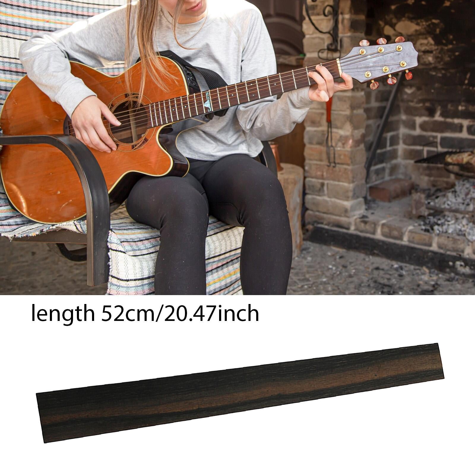 Guitar Fretboard Ebony Wooden Blank Replacement Durable Material for Acoustic Electric Guitar DIY Enthusiasts