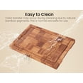 thumbnail image 4 of Tablas de cortar Fibogollo Bamboo con ranura para jugo y soporte, 3 unidades, 4 of 6