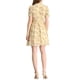 thumbnail image 3 of Vestido de gasa con volantes florales y mangas cortas abullonadas INSPIRE CHIC para mujer, talla M, color amarillo, 3 of 8