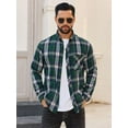 thumbnail image 3 of Alimens & Gentle Mens Flannel Shirts Casual Button Down Long Sleeve Plaid Shirts With Pocket Regular Fit Cloth For Winter, 3 of 8