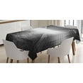 thumbnail image 1 of Ambesonne Horror House Tablecloth Rectangular Table Cover, Dark Nİght Tunnel, 60"x84", Black and White, 1 of 3