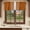 DarkOrange, variant on Cream White Stripe Valances for Windows, Decorative Rod Pocket Window Valance Curtains, Modern Rustic Vertical Striped Short Curtain Drapes for Kitchen/Bathroom/Living Room, 2 Panels, 42" W x 12" L