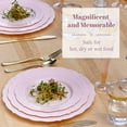 thumbnail image 2 of PARTY DISPOSABLE 20 PC DINNERWARE SET | 20 Dinner Plates | Heavyweight Plastic Dishes | Elegant Fine China Look | for Upscale Wedding and Dining (Vintage Collection  Blush | 10.25 Inch), 2 of 6