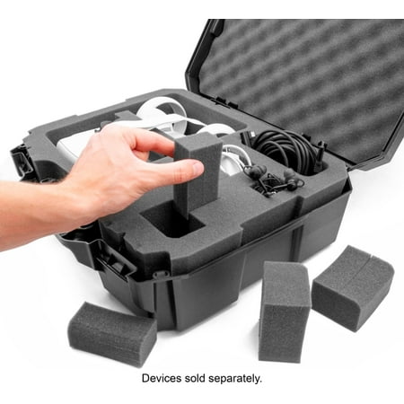 CASEMATIX - Hard Shell Custom Travel Case for Meta Quest 3 and 2 VR Headsets - Black