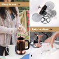 thumbnail image 4 of French Press Coffee Tea Maker Upgrade Heat Cold Resistant Thickened Glass with 4 Level Stainless Steel Filtration System Brew Coffee & Tea BPA Free, 4 of 5