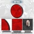 thumbnail image 3 of Unique Bargains 8 Pcs Réflecteurs Arrière Ronds Vis sur Rayon de Sécurité Réflecteur de Poteaux de Porte Réfléchissants pour Voiture Moto Rouge, 3 of 7