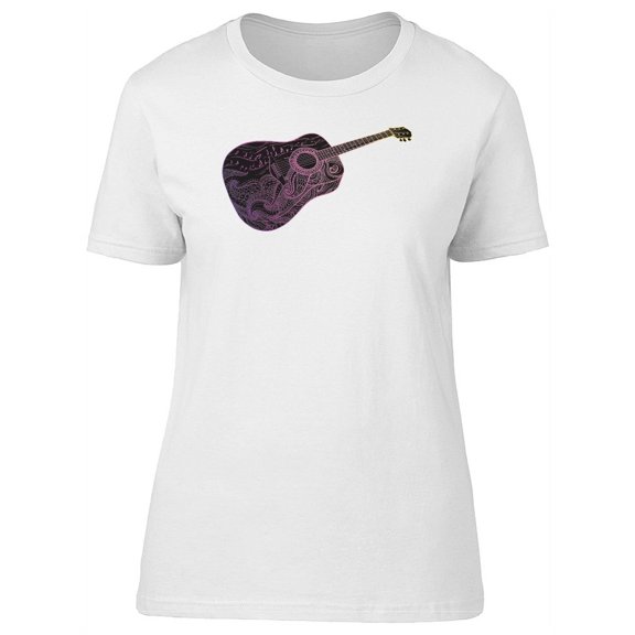 Purple Stylized Classic Guitar Tee Women's -Image by Shutterstock