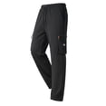 thumbnail image 2 of HOMADLES Men's Straight Leg Cargo Pants Relaxed Fit Quick Dry Work Pants Elastic Waist Lightweight Athletic Pants Black Size XL, 2 of 5