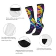 thumbnail image 3 of Naloa Neon Pop Art Pitbull Knee Socks, High Socks Long Stretchy Sock Women Knee High Stocking, Long Socks for Women, 3 of 6