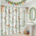 thumbnail image 5 of Eespoir Holiday Bath Curtain Set, Easter Themed No-Drill Curtain With Hooks, Complete Bathroom Decor For Spring, Includes Curtain And Hooks, Quick Setup(C), 5 of 6