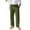 Army Green_003, variant on Mens Linen Pants Trendy Casual Pleated Straight Leg Pleated Slacks Spring Summer Lightweight Loose Fit Beach Pants with Pockets White 2XL