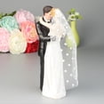 thumbnail image 4 of GUOOL Couple Bride with Light Skin Tone Resin Wedding Figure Decorative Cake Topper, 4 of 8