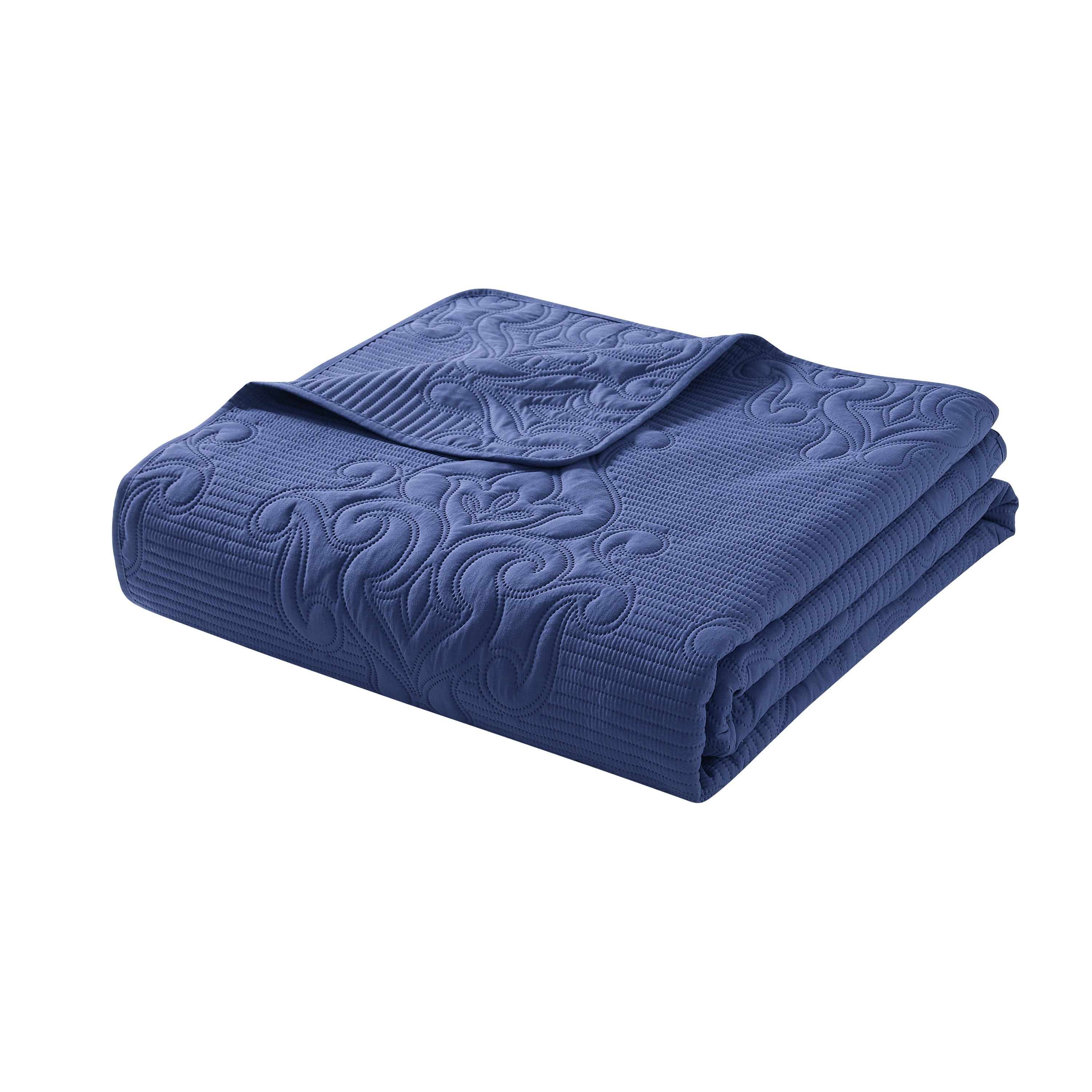 VCNY Home Solomun 3-Piece Moonlight Pinsonic Damask Quilt Set, Full/Queen, Adult, Unisex