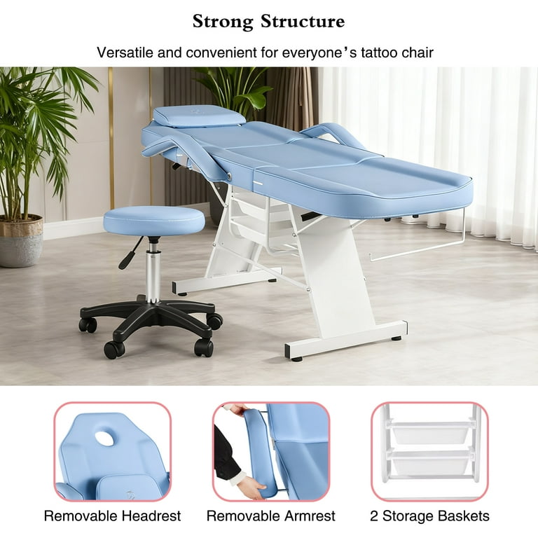 Facial Chair Massage Bed Tattoo Chair 73in 3-Section Multipurpose