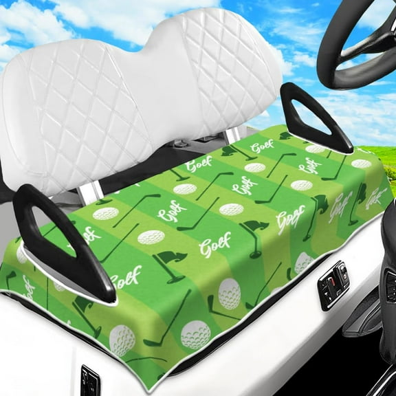 Golf Cart Seat Covers Towel Golf Pattern 100% Microfiber 51"x31" Golf Cart Seat Blanket Cushions Universal Fit DIY