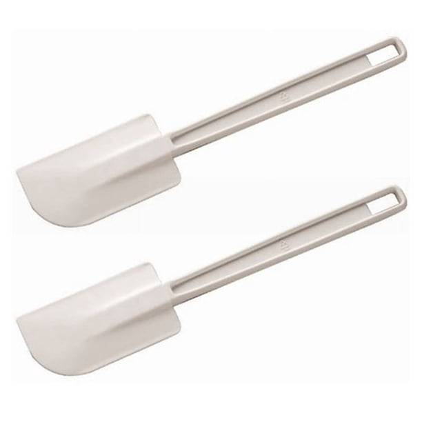 Espátula con punta de goma, 2 unidades, 40,5 mm, para cocina, repostería, mezcla, color blanco