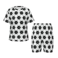 thumbnail image 1 of Balery Soccer Conjunto de Pijama Infantil de Manga Corta con Estampado – Ropa de Dormir de Algodón Suave-Small, 1 of 6