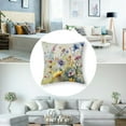 thumbnail image 5 of nygtbtfer Spring Wild Flower Throw Pillow Covers Set of 2 Summer Floral Outdoor Pillows Cover Watercolor Flowers Linen Decorative Cushion Case for Couch Bed Decor White, 5 of 7