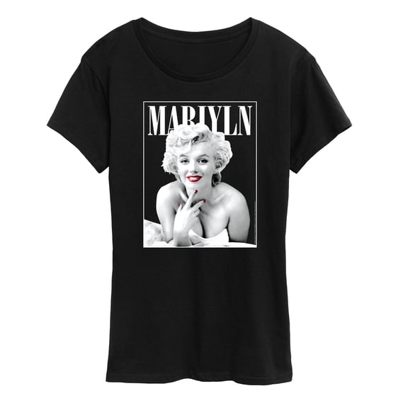 Marilyn Monroe - Black & White Photo - Women's Short Sleeve Graphic T-Shirt