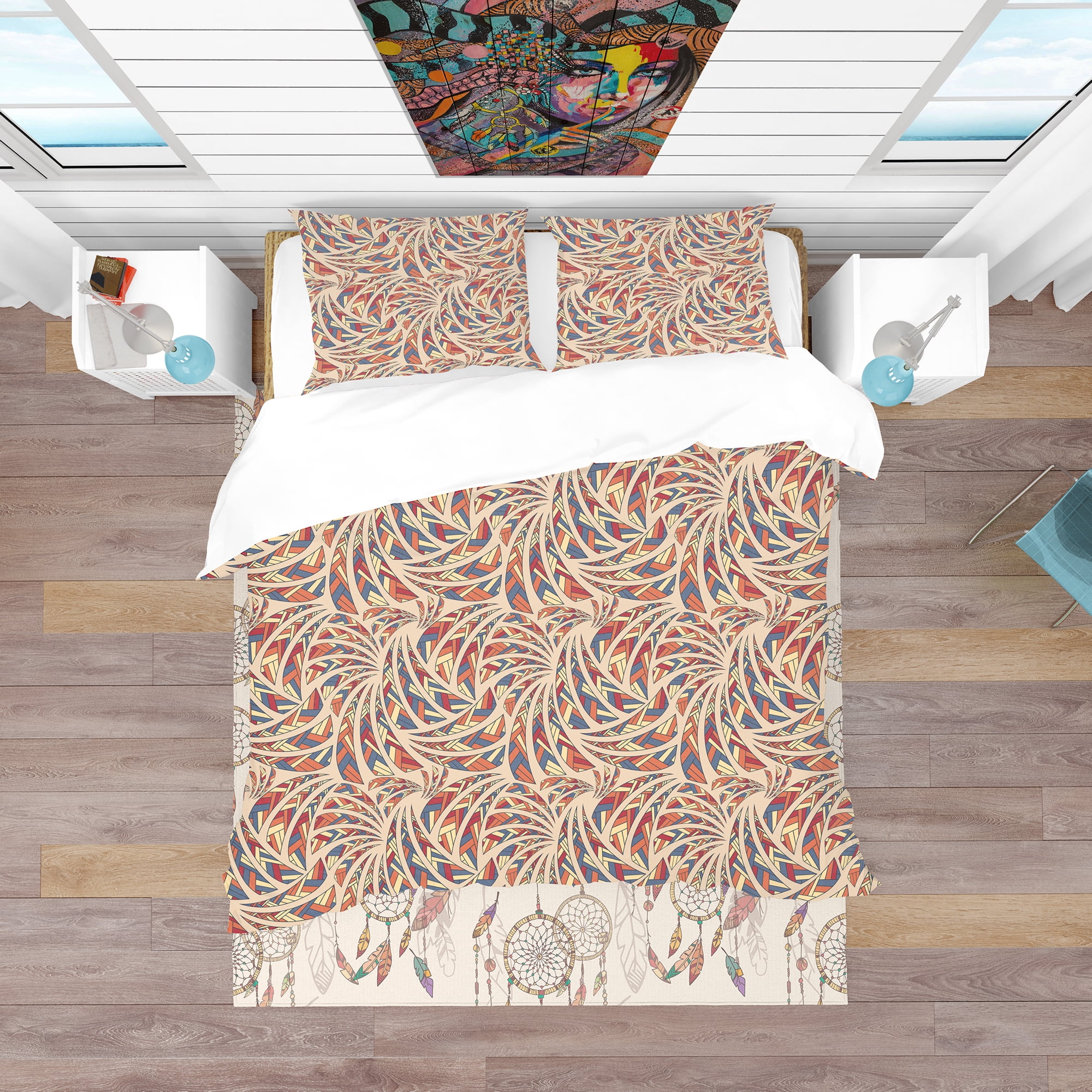 Designart 'Ethnic Pattern' Bohemian & Eclectic Duvet Cover Set